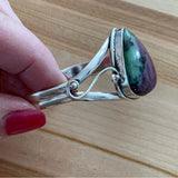 Ruby Zoisite Solid 925 Sterling Silver Cuff