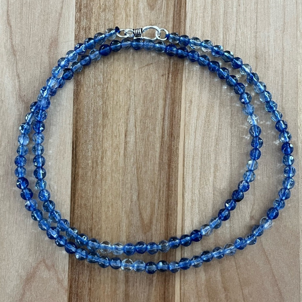 Kyanite 4 mm 20 inch Beaded Necklace