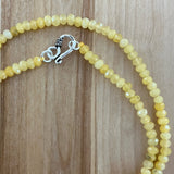 4 mm Yellow Jade 20” Beaded Necklace