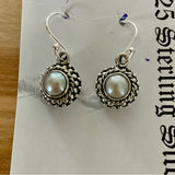 Biwa Pearl Solid 925 Sterling Silver Earrings