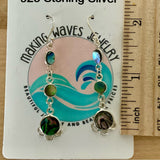 Abalone Solid 925 Sterling Silver Earrings