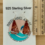 Crazy Lace Agate Solid 925 Sterling Silver Earrings