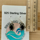 Black Onyx Solid 925 Sterling Silver Earrings