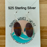 Lavender Jade Solid 925 Sterling Silver Earrings