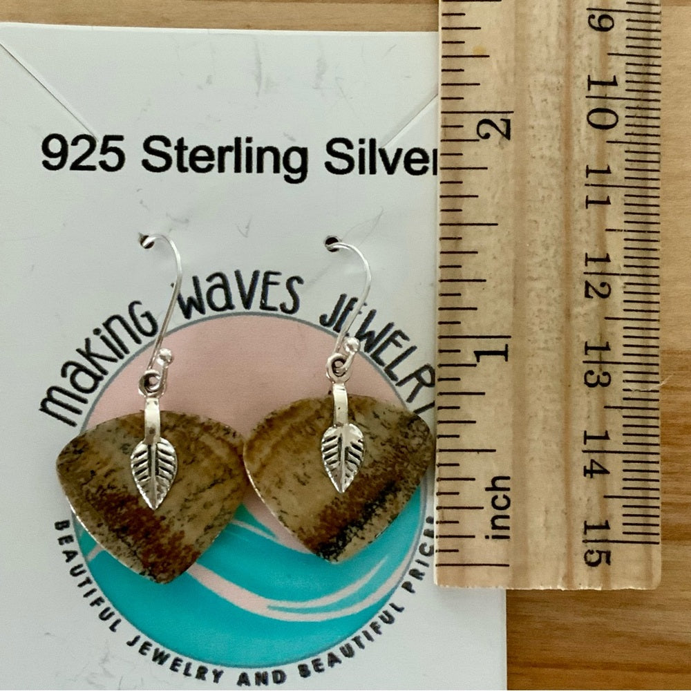 Picture Jasper Solid 925 Sterling Silver Earrings
