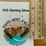 Picture Jasper Solid 925 Sterling Silver Earrings