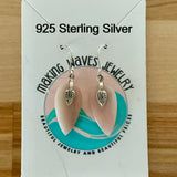 Pink Opal Solid 925 Sterling Silver Earrings