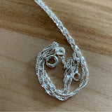 Dainty Sapphire Solid 925 Sterling Silver Necklace