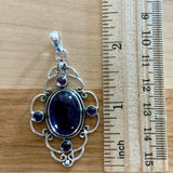 Amethyst Solid 925 Sterling Silver Pendant